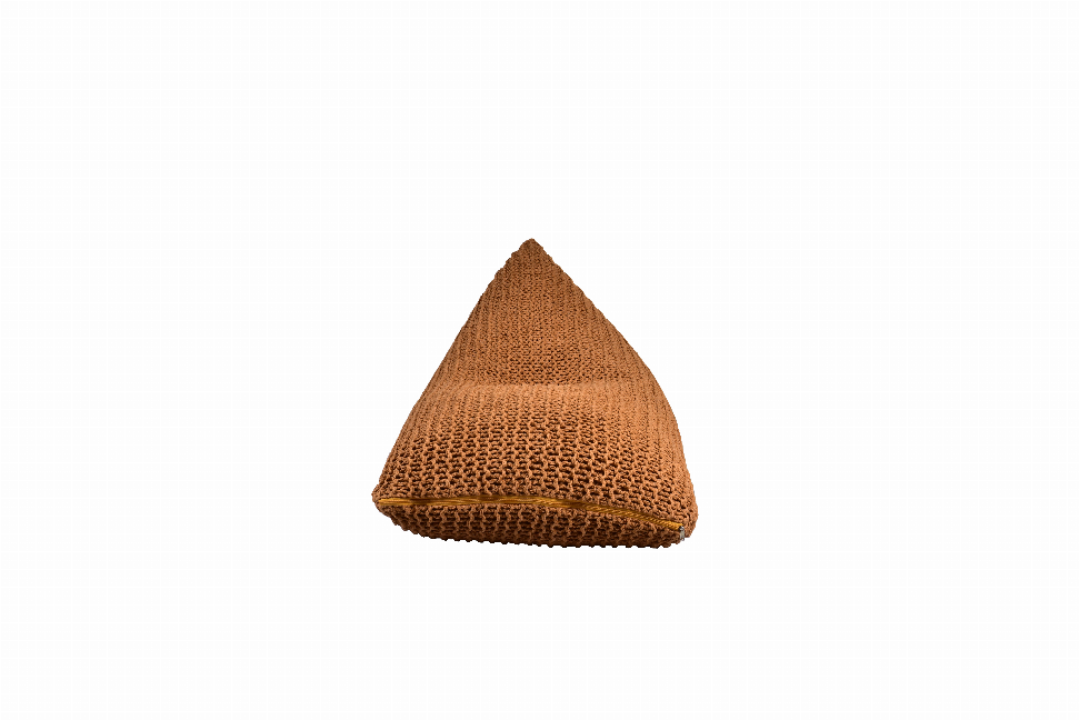Ava Knitted Standard 100% Cotton Outdoor Friendly Bean Bag Chair & Lounger - Dark Gold