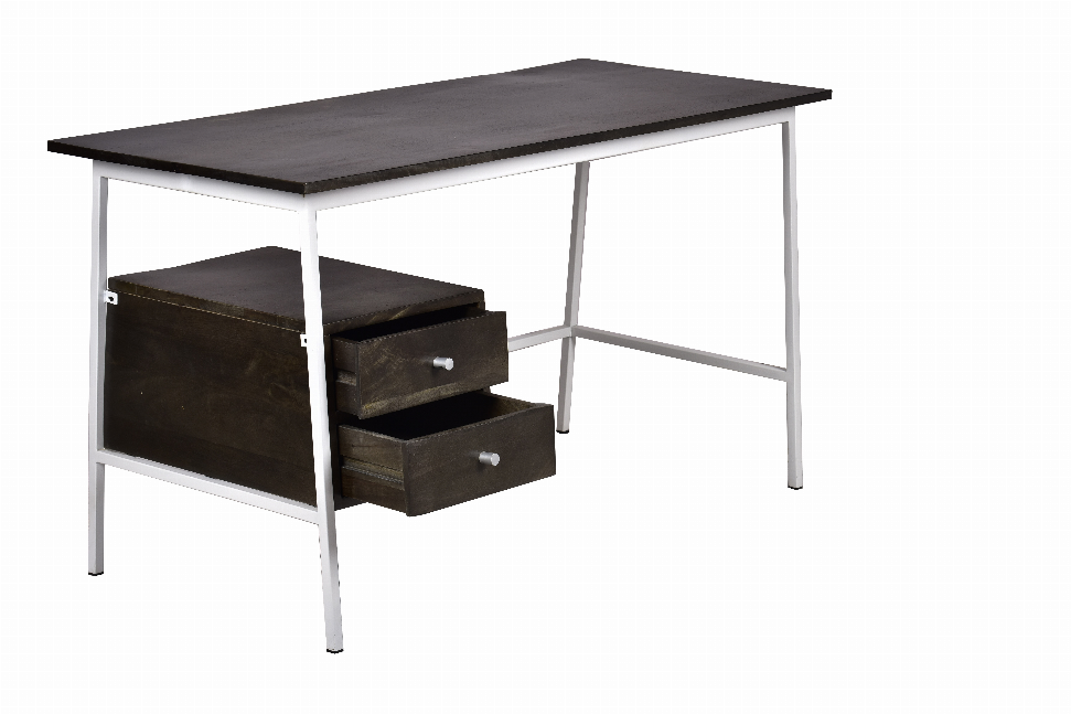 Spitiko Homes Writing Desk Wood & Metal - 54"x24"x30" Picket Grey / White