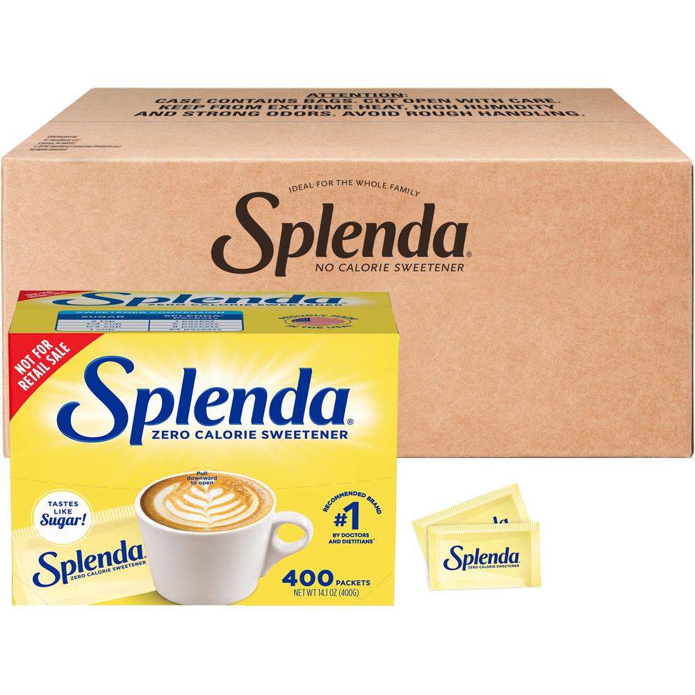 Splenda Single-serve Sweetener Packets - 0.035 oz (1 g) - Artificial Sweetener - 6/Carton - 400 Per Box