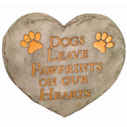 Dogs Pawprints Stepping Stone