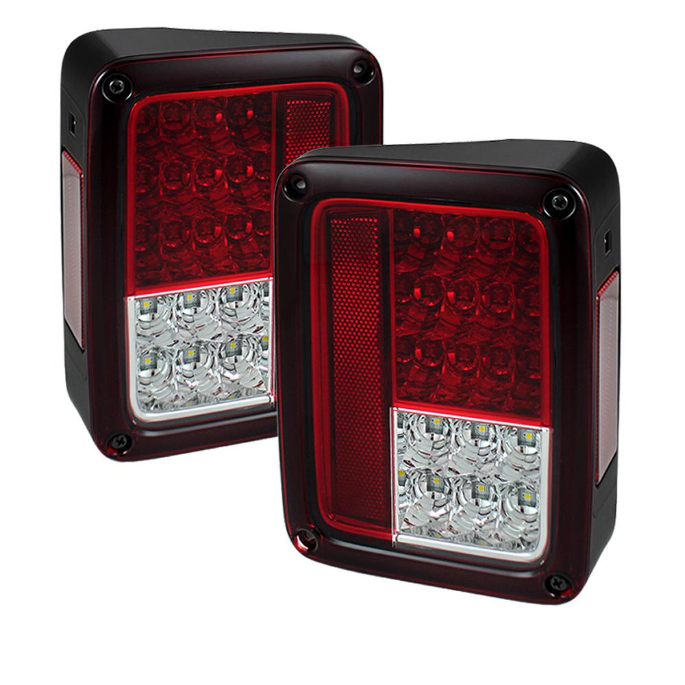 07-16 WRANGLER LED TAIL LIGHTS-RED CLEAR