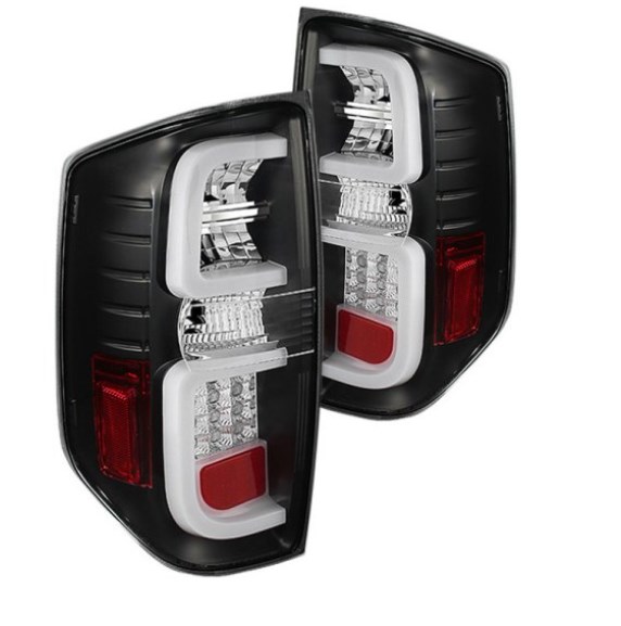 14-16 TUNDRA LIGHT BAR LED TAILLIGHTS-BLACK DRIVER/PASSENGER