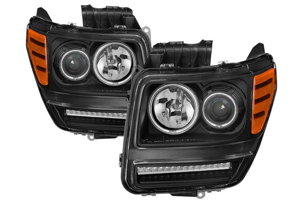 07-11 NITRO CCFL HALO PROJECTOR HEADLIGHTS WITH LED SIGNAL FUNCTION-BLACK