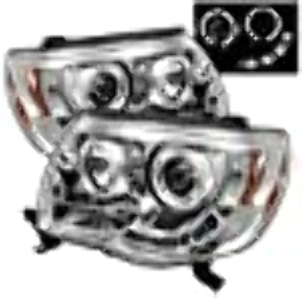 05-11 TACOMA PROJECTOR HEADLIGHTS-LED HALO-LED(REPLACEABLE LEDS)-CHROME-HIGH DRIVE/PASS