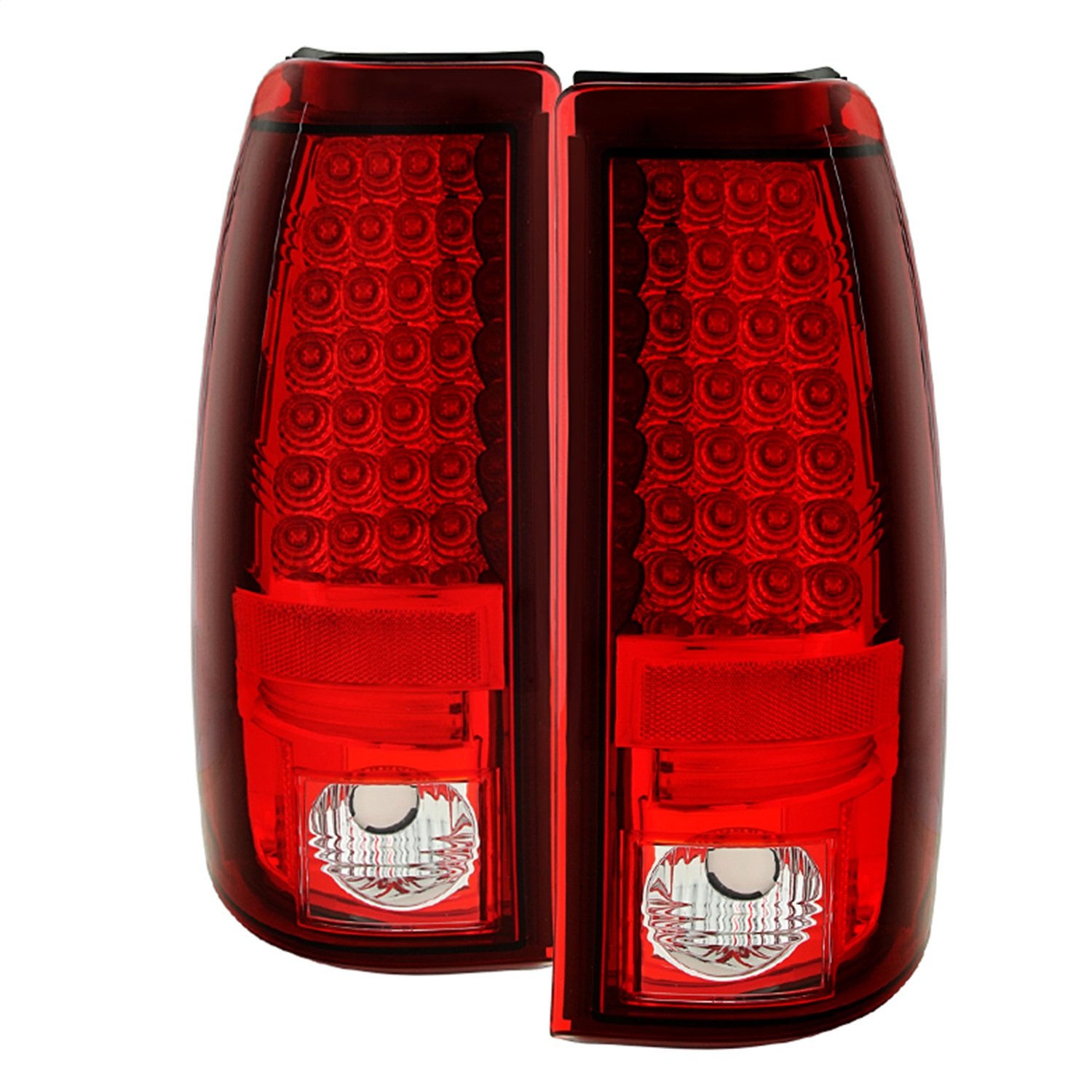 03-06 SILVERADO 1500/2500 ( DOES NOT FIT STEPSIDE ) LED TAIL LIGHTS-RED CLEAR
