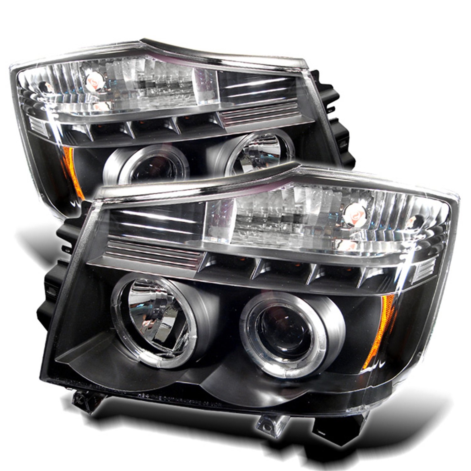 04-15 TITAN/04-07 ARMADA PROJECTOR HEADLIGHTS-LED HALO-LED(REPLACEABLE LEDS DRIVE/PASS