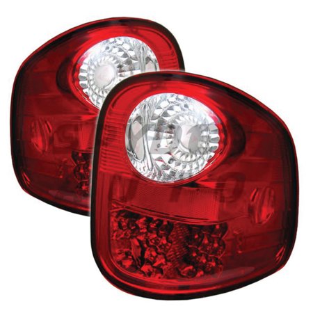 97-03 F150 FLARESIDELED TAIL LIGHTS-RED CLEAR