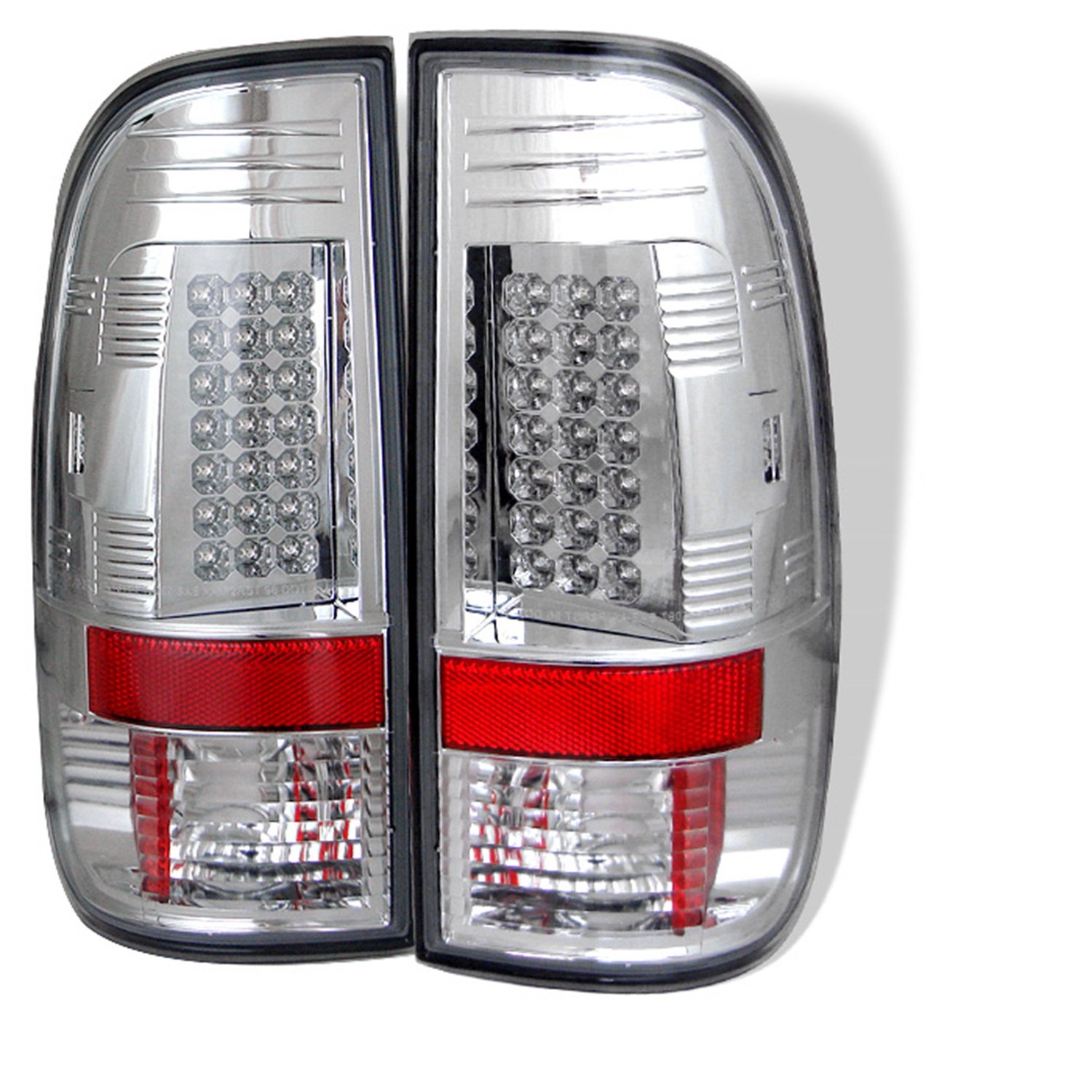 9703 F150 STYLESIDE/ 9907 F250/350/450/550 SUPER DUTY LED TAIL LIGHTSCHROME