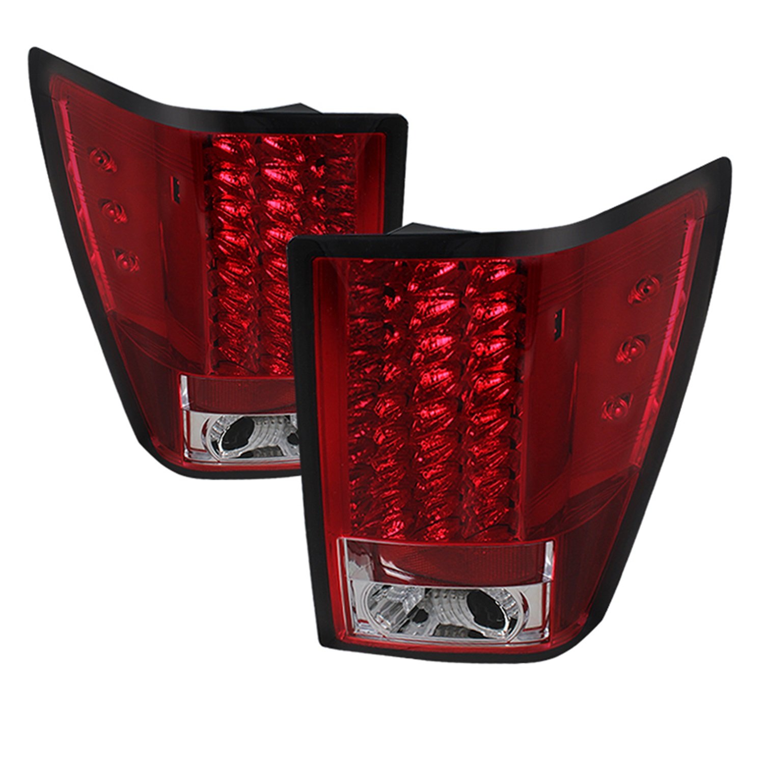 0710 GRAND CHEROKEE LED TAILLIGHTSRED CLEAR DRIVER/PASSENGER