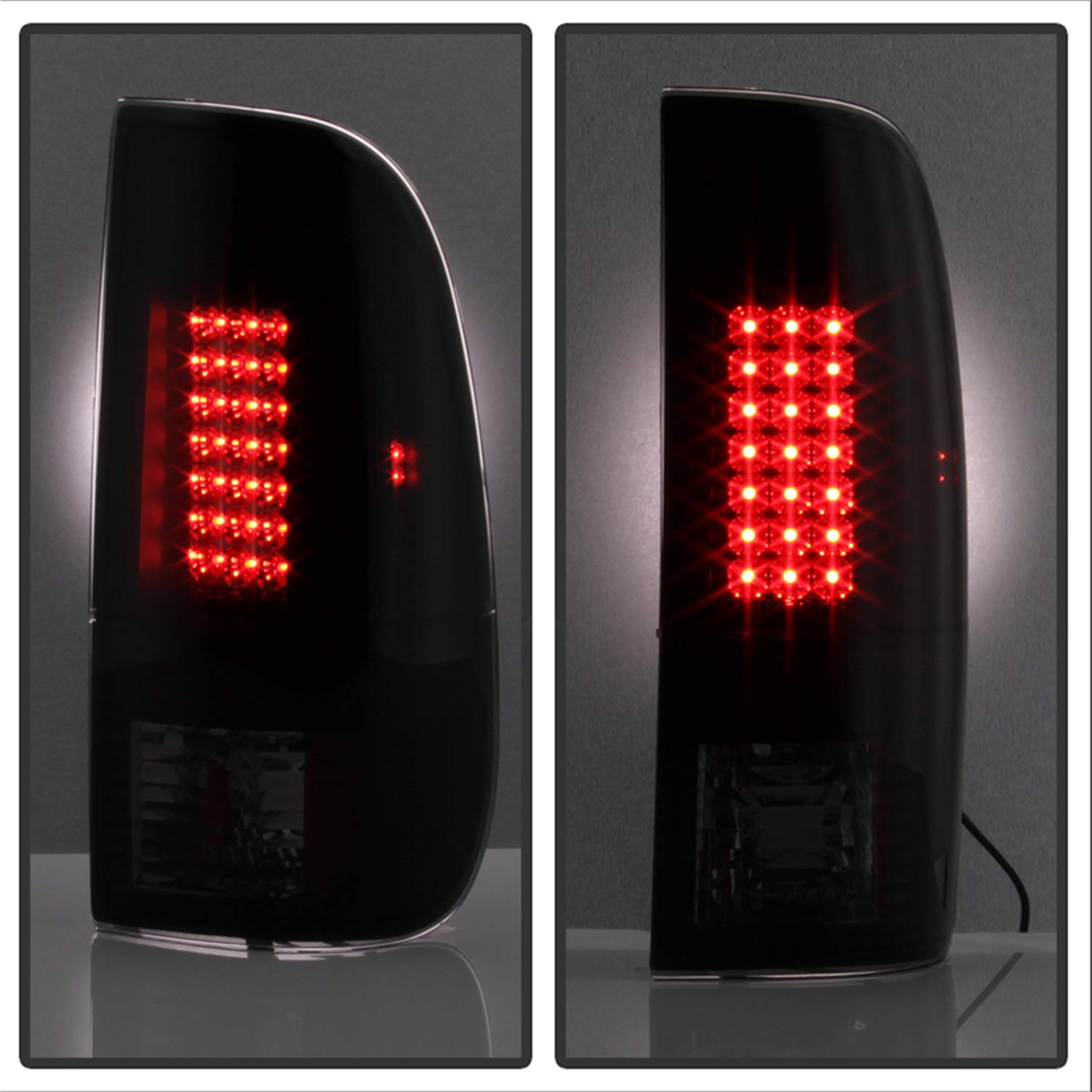 9703 F150 STYLESIDE/ 9907 F250/350/450/550 SUPER DUTY LED TAIL LIGHTSBLACK SM