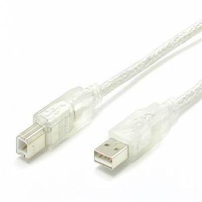 10' Transparent USB Cable AB