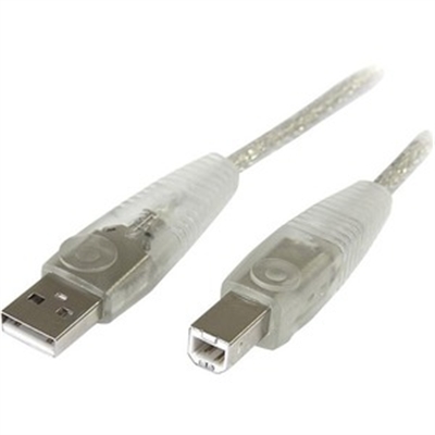 15' Transparent USB Cable AB