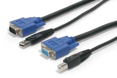 10' 2 in 1 USB KVM Cable
