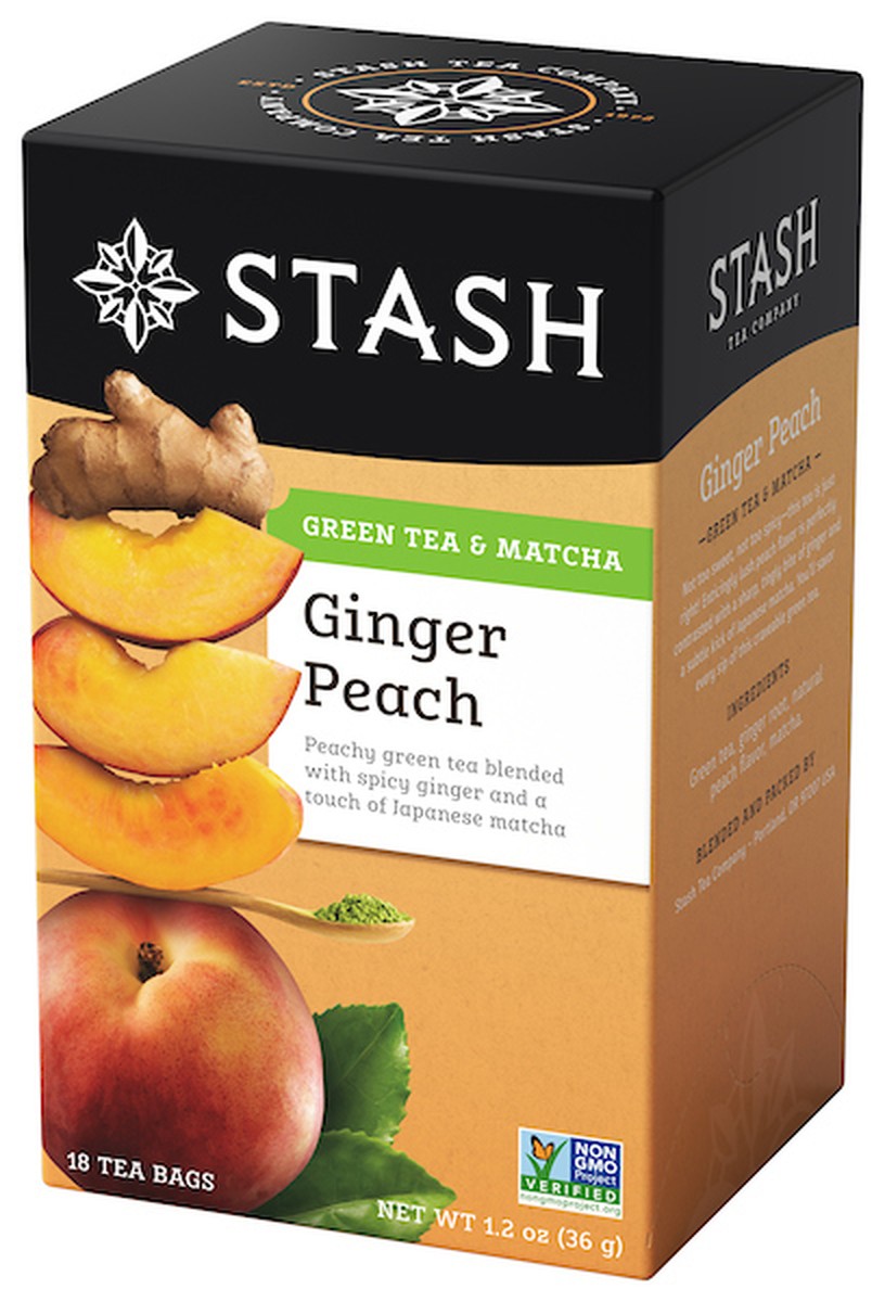 Stash Tea Ginger Peach Green Tea (6x18 Bag)