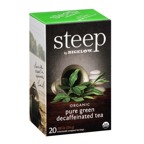 Bigelow Steep Organic Pure Green Decaffeinated Tea (6x20 BAG )