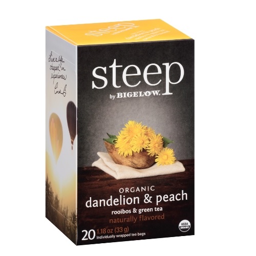 Bigelow Steep Organic Dandellion & Peach Rooibos & Green Tea (6x20 BAG )