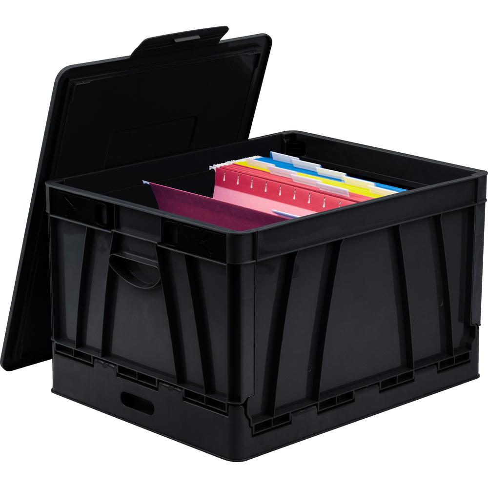 Storex Collapsible Storage Crate - External Dimensions: 14.3" Width x 17.3" Depth x 10.5"Height - 45 lb - 9.25 gal - Media Size 