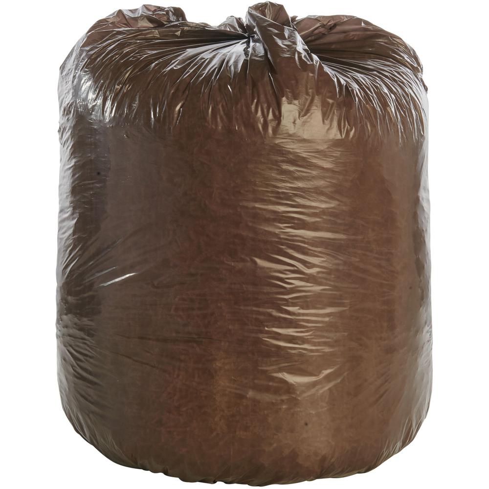 Stout Controlled Life-Cycle Plastic Trash Bags - 30 gal Capacity - 30" Width x 36" Length - 0.80 mil (20 Micron) Thickness - Bro