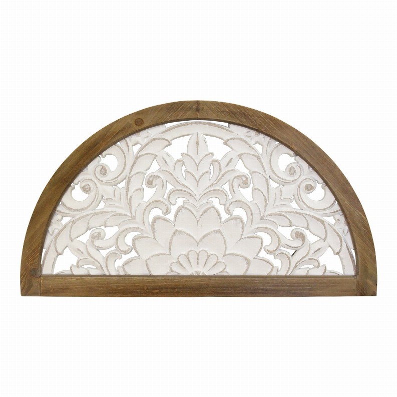 Stratton Home Decor Carved Wood Door Topper
