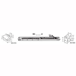 26" Window Channel Balance #2540 w/ends 60-510 & 60-504 Attached, 6 Pack