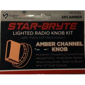 Stryker - Star-Bryte Amber Lighted Channel Radio Knob Kit With Triple Led Illumination For "D" Shaft Controls