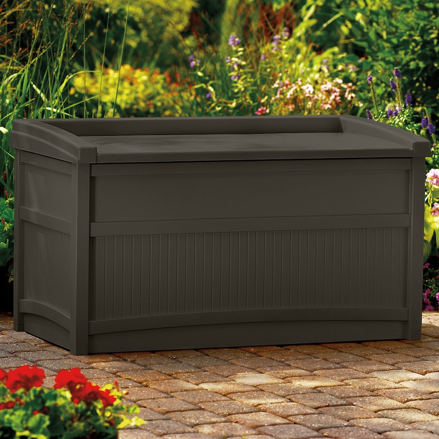 50 Gal Deck Box With Lid; Java