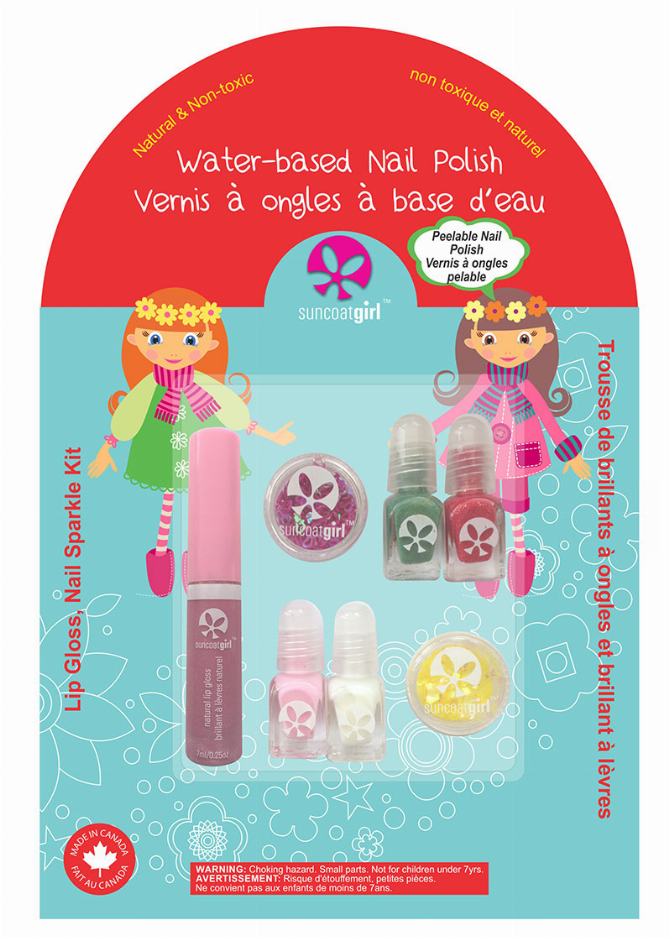 Holiday Magic Lip Gloss Nail Sparkle Kit (7 piece set)