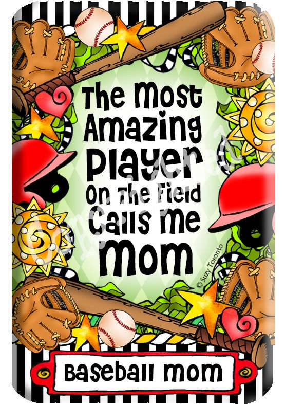 Baseball Family  Magnet - Baseball-MOM