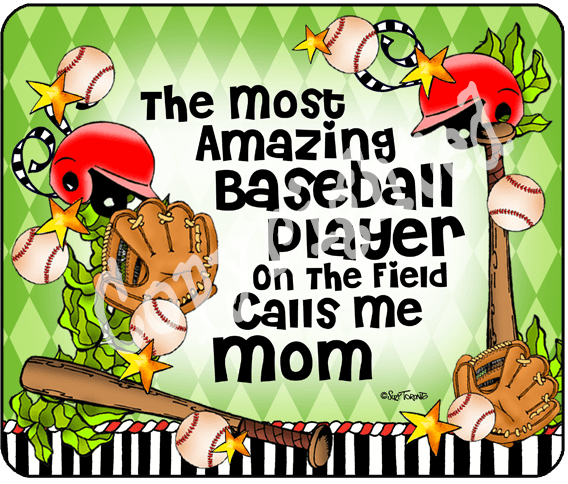Baseball Family Mouse Pad - Baseball-MOM