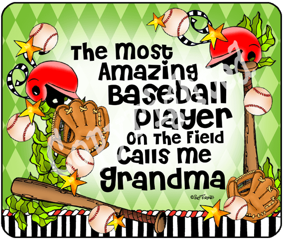 Baseball Family Mouse Pad - Baseball-GRANDMA