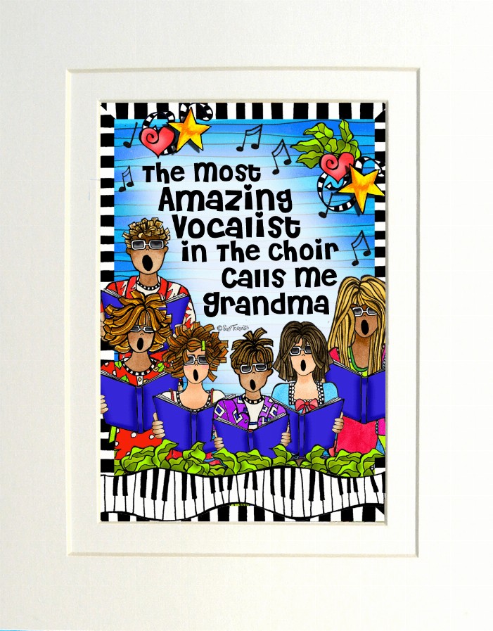 Choir Mom/Grandma Themed Gifty Art - 8" x 10"WhiteChoir-GRANDMA (SFM)