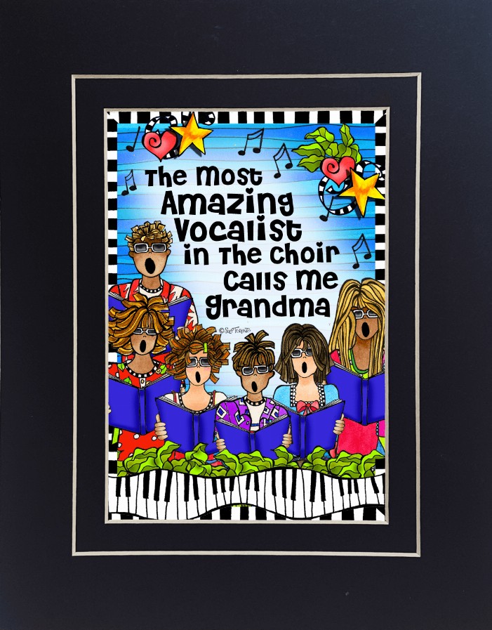 Choir Mom/Grandma Themed Gifty Art - 8" x 10"BlackChoir-GRANDMA (SFM)