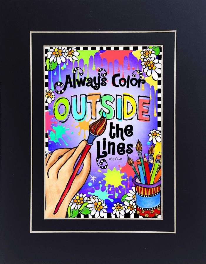 Color Outside the Lines - 8" x 10" Black