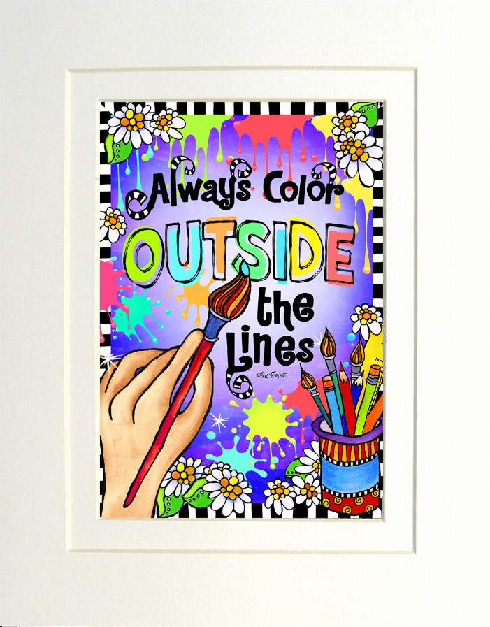 Color Outside the Lines - 8" x 10" White