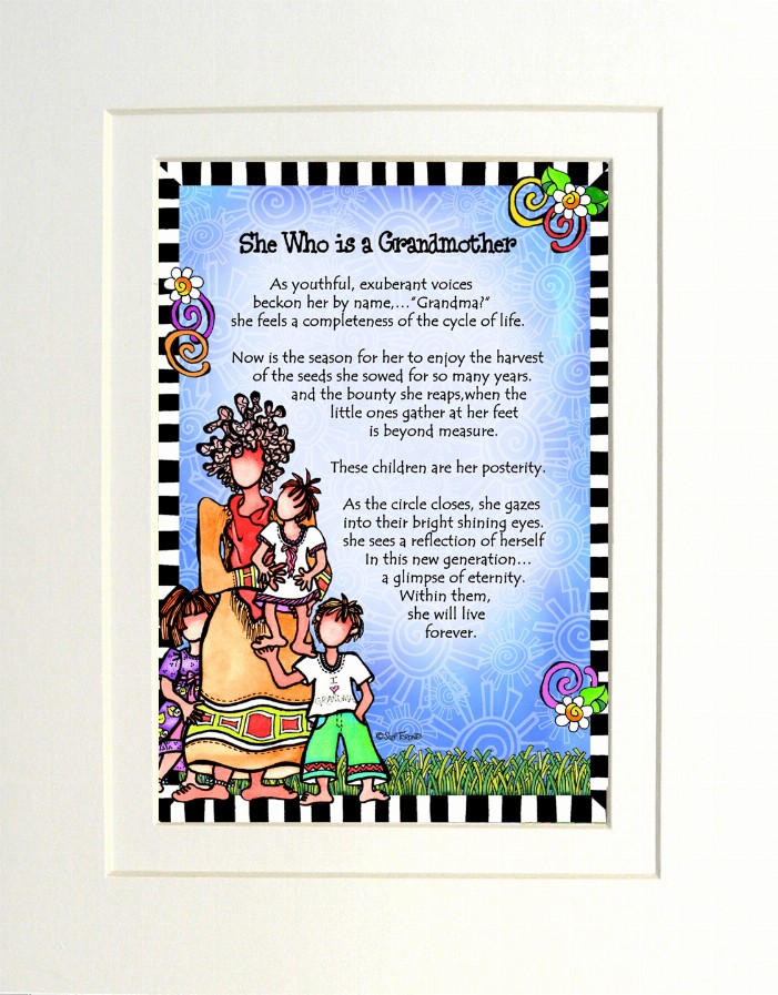 Family Themed Gifty Art - 8" x 10"WhiteMy Grandmother
