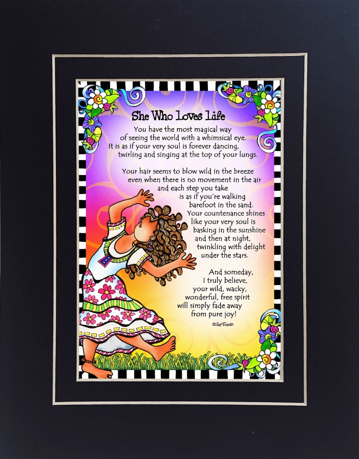 Loves Themed Gifty Art - 8" x 10"BlackLoves Life