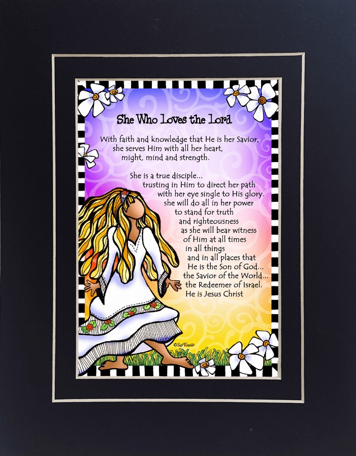 Loves Themed Gifty Art - 8" x 10"BlackLoves the Lord
