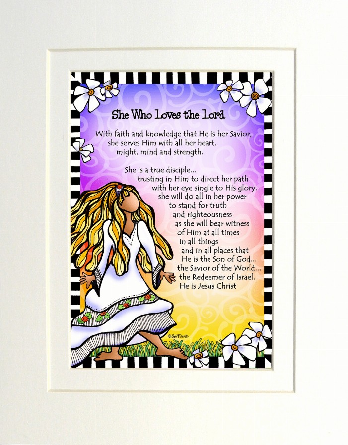 Loves Themed Gifty Art - 8" x 10"WhiteLoves the Lord