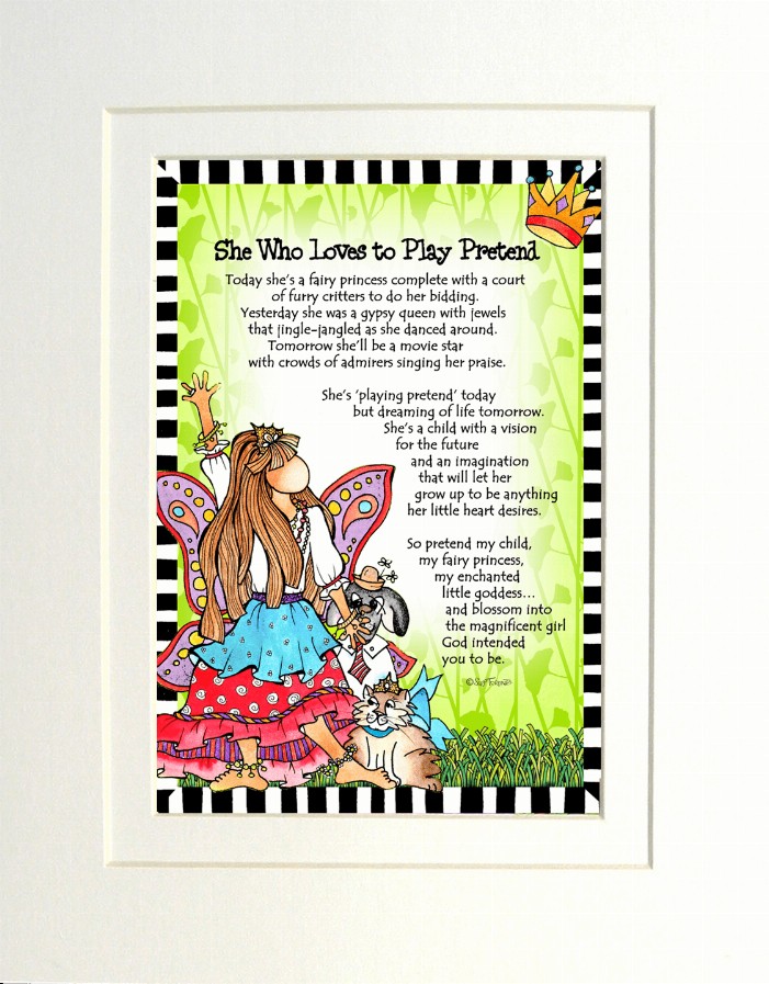 Loves Themed Gifty Art - 8" x 10"WhitePlay Pretend