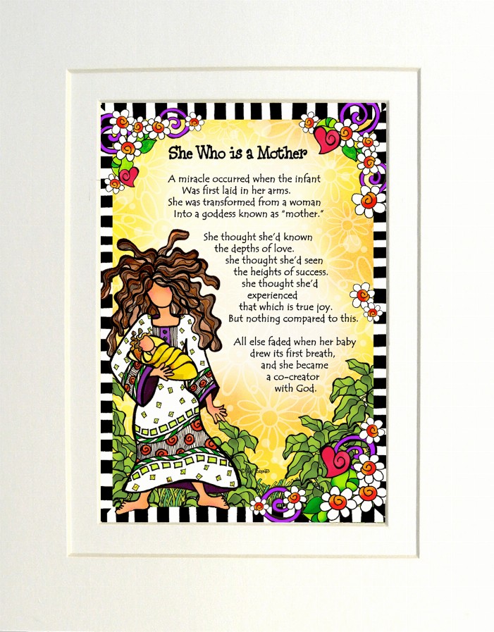 Mom Themed Gifty Art - 8" x 10"WhiteMother