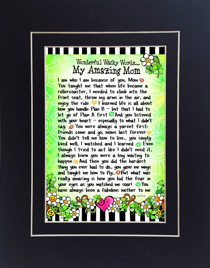 Mom Themed Gifty Art - 8" x 10"BlackAmazing Mom (Celtic) - 8x10 Gifty Art