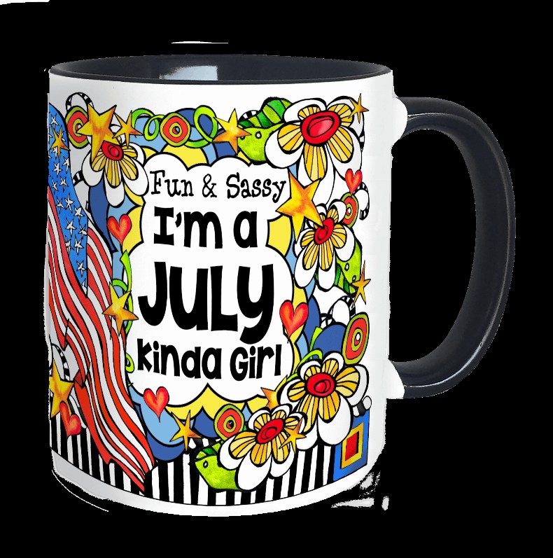 Month of Year Ceramic Mug -  JULY Girl