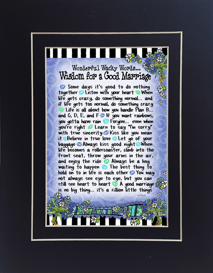 Relationship Themed Gifty Art - 11" x 14"BlackGood Marriage