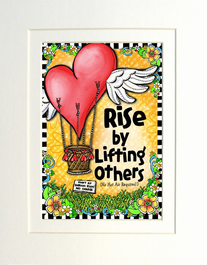 Rise By Lifting Others - 8" x 10" White