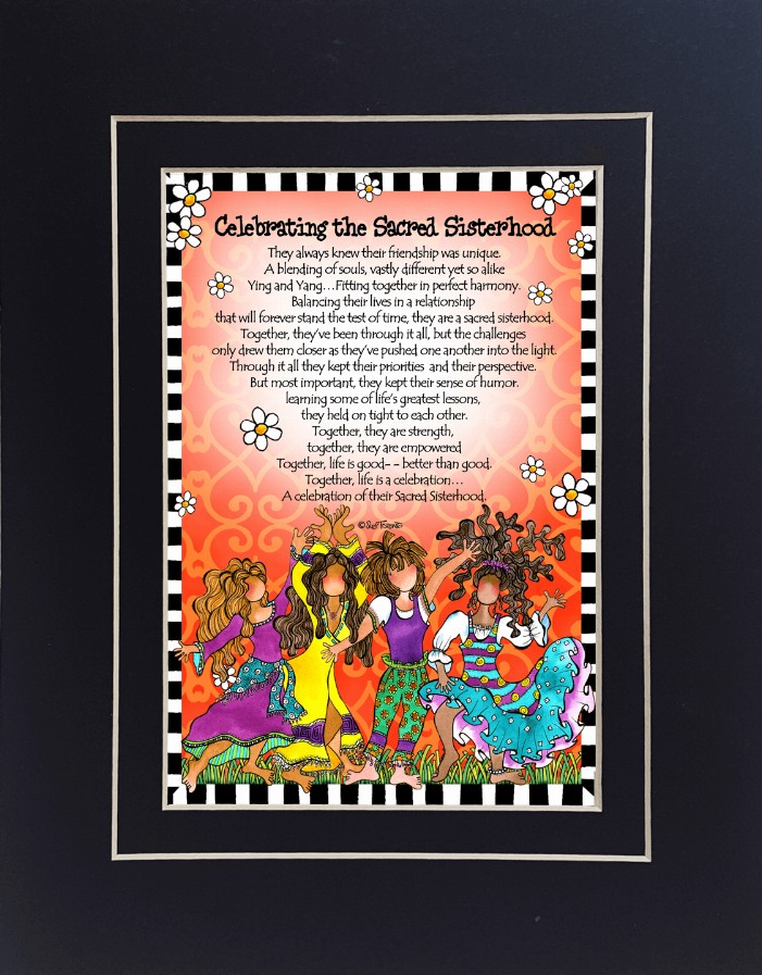 Sacred Sisterhood Themed Gifty Art - 8" x 10"BlackCelebrate the Sacred Sisterhood (4)