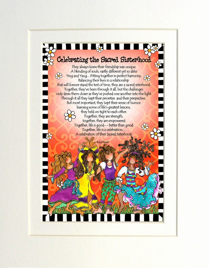 Sacred Sisterhood Themed Gifty Art - 8" x 10"WhiteCelebrate the Sacred Sisterhood (4)