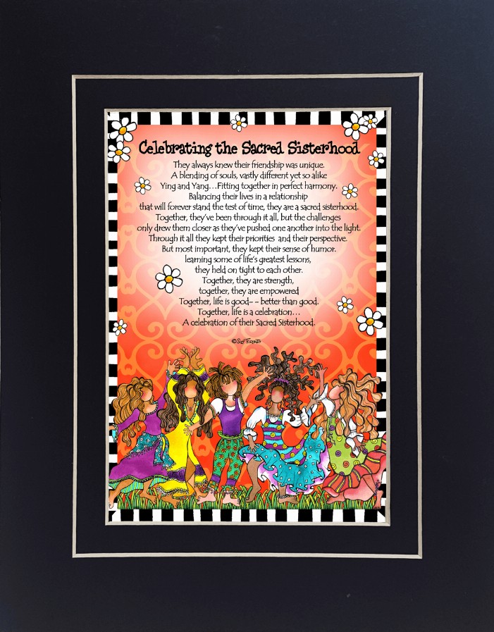 Sacred Sisterhood Themed Gifty Art - 8" x 10"BlackCelebrate the Sacred Sisterhood (5)