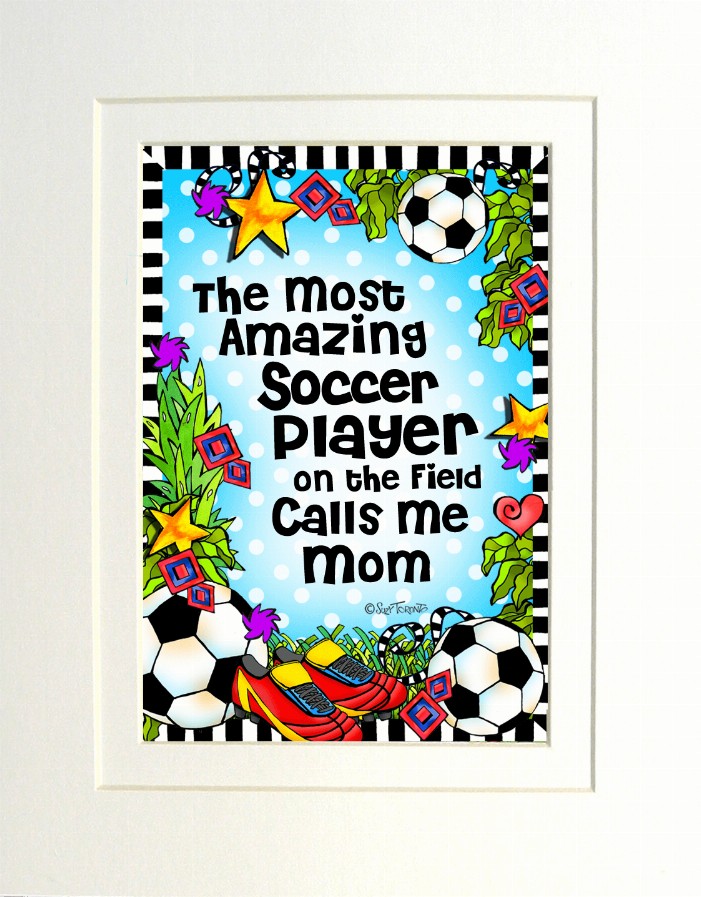 Soccer Mom/Grandma Themed Gifty Art - 8" x 10"WhiteSoccer_MOM (SFM)
