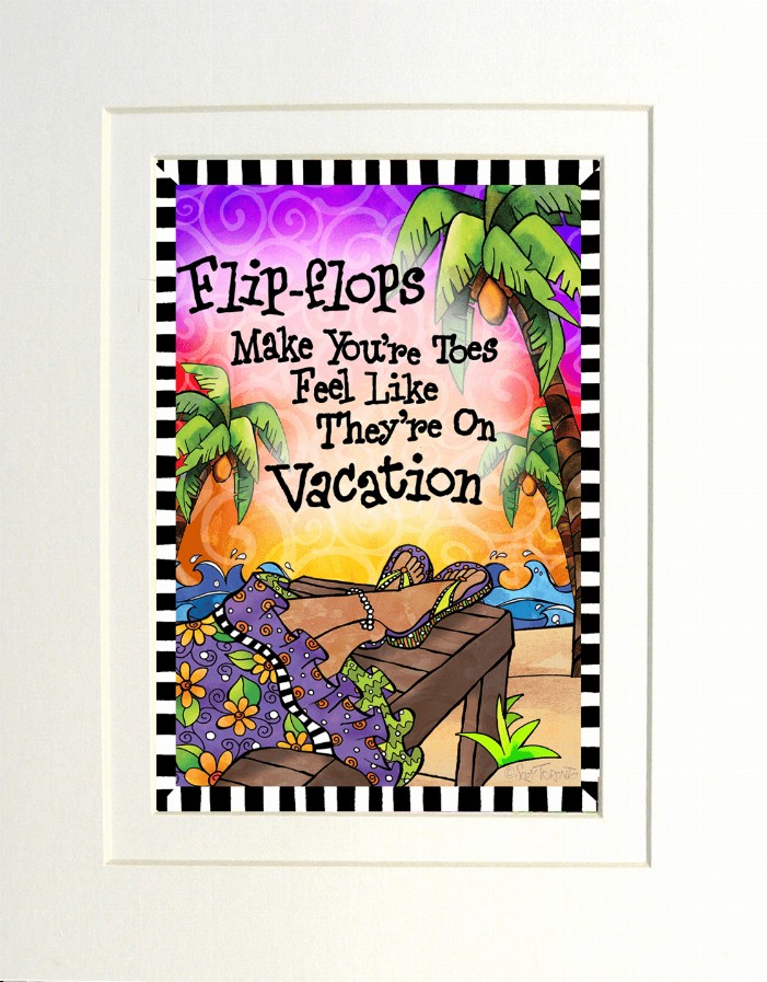 Vacation Toes - 8" x 10" White