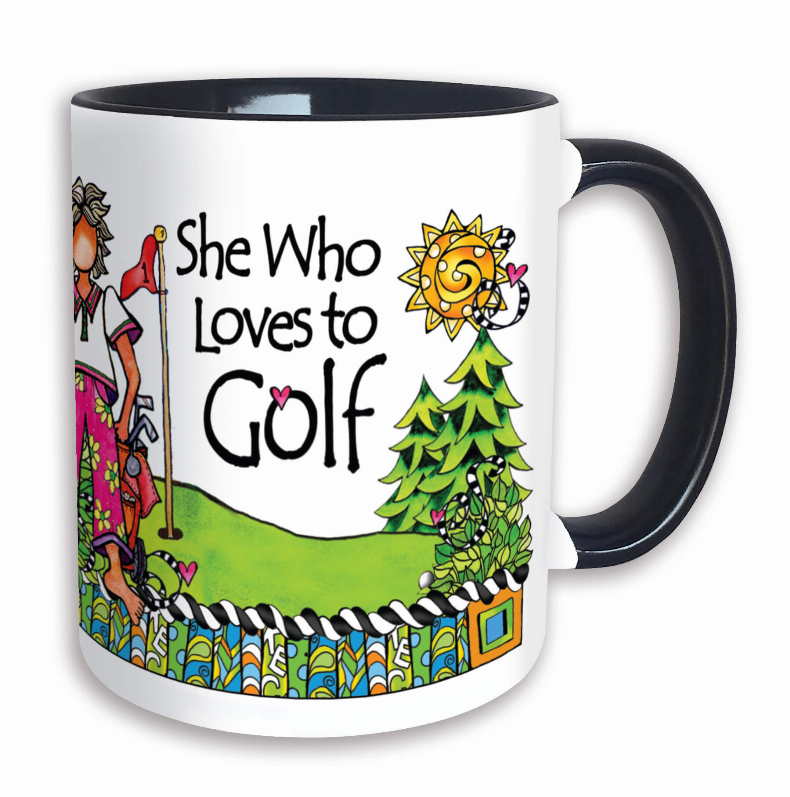 Wacky Ceramic Mug -  Golf